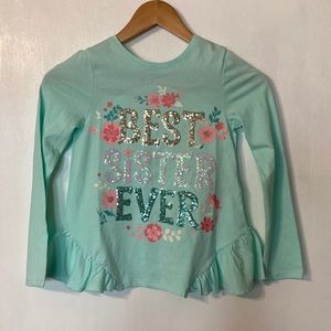 Tommy Bahama Girl’s Long Sleeve “Best Sister Ever” Shirt